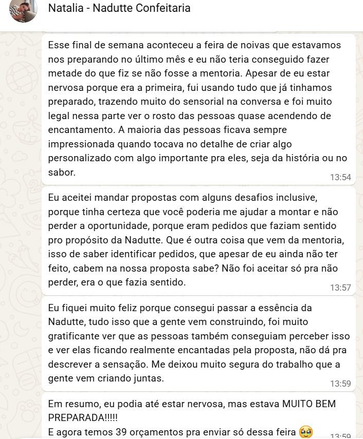 Depoimento de mentorada 5