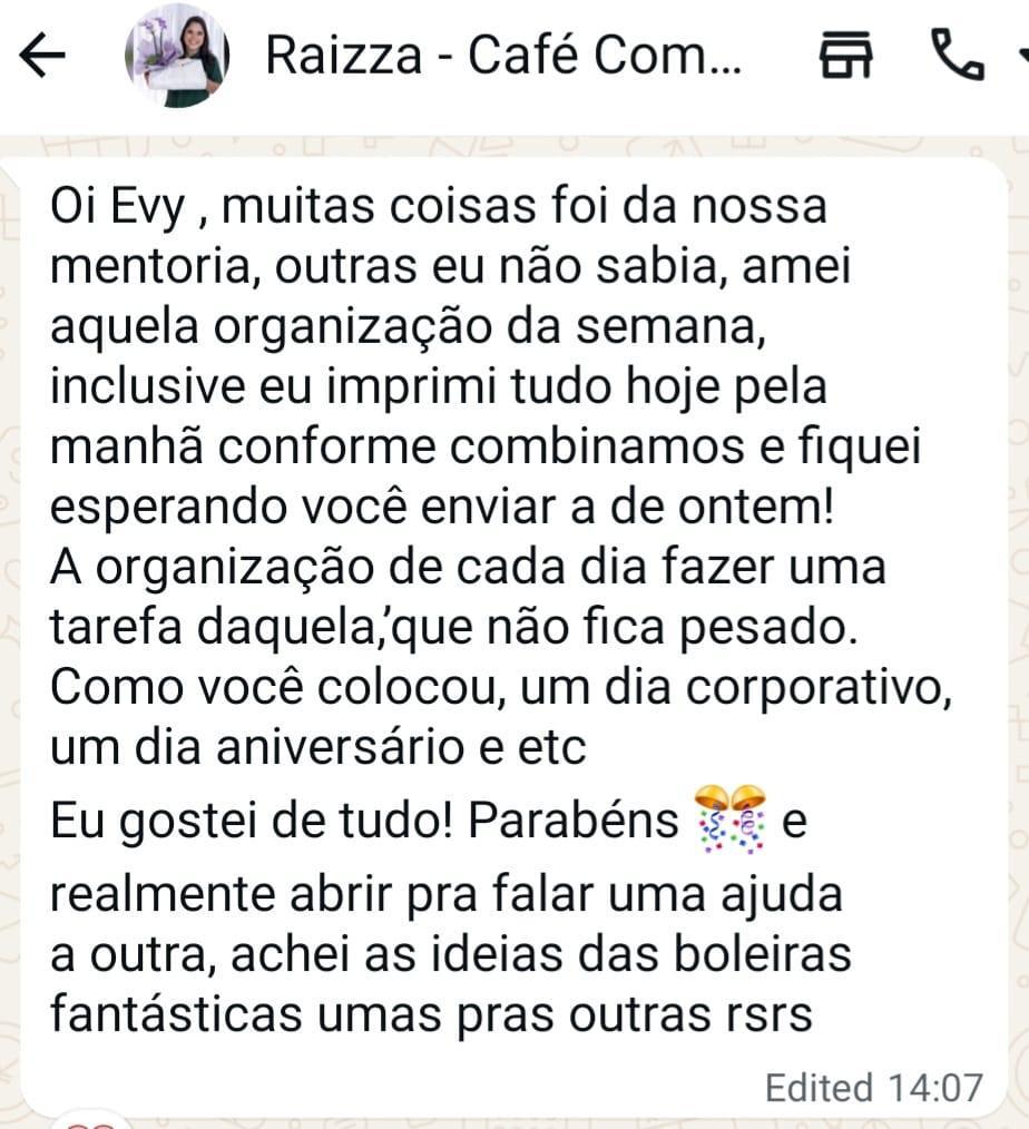 Depoimento de mentorada 7