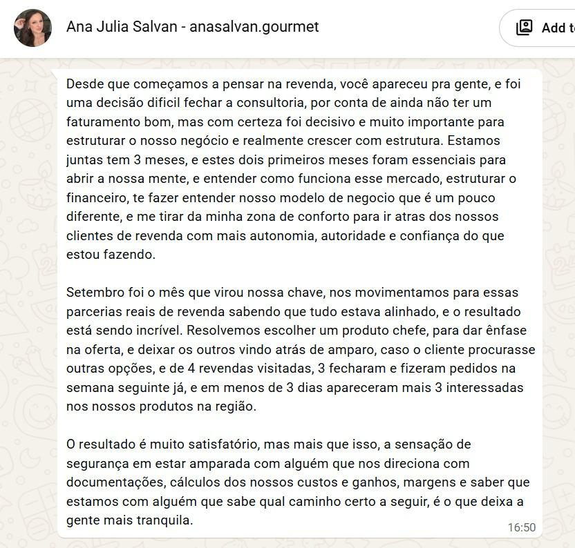 Depoimento de mentorada 9